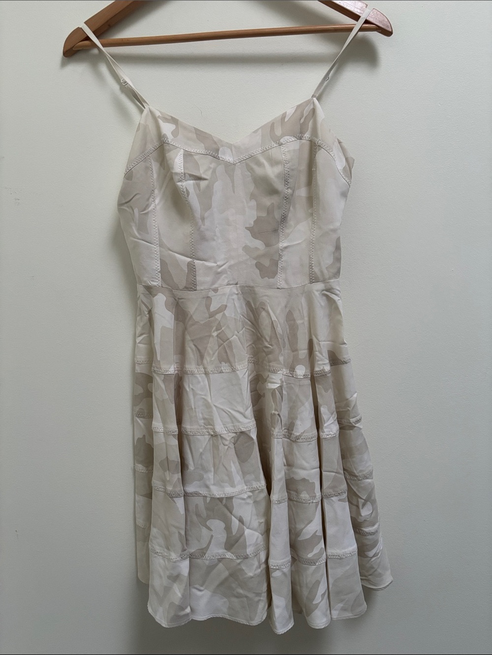 Guess by Marciano 100% Beige Cream Camouflage Mini Dress